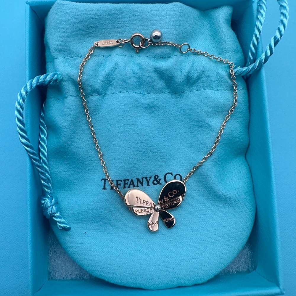TIFFANY  & CO New Love Bug Butterfly Bracelet 18kt Rose Gold m/L